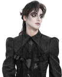 Devil Fashion Mens Gothic Aristocrat Crucifix Coffin Jabot Cravat Tie - Black