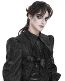 Devil Fashion Mens Gothic Aristocrat Crucifix Coffin Jabot Cravat Tie - Black