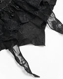 Devil Fashion Mens Gothic Aristocrat Crucifix Coffin Jabot Cravat Tie - Black