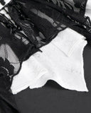 Devil Fashion Mens Gothic Aristocrat Crucifix Coffin Jabot Cravat Tie - White