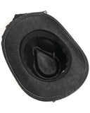 Devil Fashion Mens Apocalyptic Gothic Punk Distressed Mesh Fedora Cowboy Hat