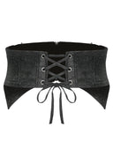 Devil Fashion Mens Gothic Crucifix Jacquard Waistband Cummerbund Girdle Belt