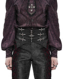 Devil Fashion Mens Gothic Crucifix Jacquard Waistband Cummerbund Girdle Belt