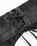 Devil Fashion Mens Gothic Crucifix Jacquard Waistband Cummerbund Girdle Belt