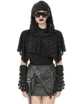 Dark In Love Womens Shredded Apocalyptic Punk Hooded Capelet Shrug