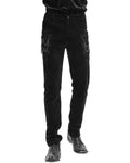 Devil Fashion Mens Gothic Vampire Chained Crucifix Chenille Dress Pants