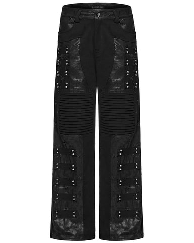 Punk Rave Mens Apocalyptic Punk Studded Dark Street Pants