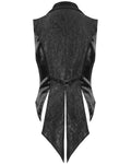 Devil Fashion Mens Aristocratic Vampire Tailed Waistcoat Vest - Black