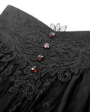 Dark In Love Long Gothic High-Waisted Lace Embellished Maxi Skirt