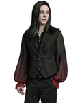 Punk Rave Mens Gothic Aristocrat Embossed Jacquard Waistcoat Vest