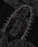 Eva Lady Womens Long Gothic Crucifix Prom Wedding Dress - Black & Red