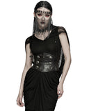 Punk Rave Womens Gothic Chinese Dragon Coated Waist Cincher Corset Belt