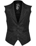 Punk Rave Mens Gothic Aristocrat Embossed Jacquard Waistcoat Vest