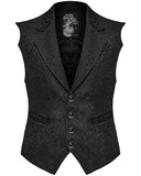 Punk Rave Mens Gothic Aristocrat Embossed Jacquard Waistcoat Vest