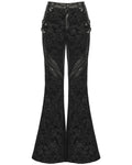 Punk Rave Womens Baroque Gothic Rose Flared Pants