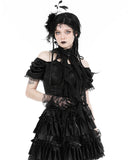 Dark In Love Bohemian Gothic Chiffon Lace Mesh Cravat Tie