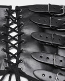 Punk Rave Mens Apocalyptic Gothic Faux Leather Buckled Strapping Corset Girdle Belt