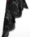Punk Rave Daily Life Womens Long Gothic Velvet Applique Maxi Dress - Red