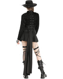 Dark In Love Womens Serpent Hunter Long Cutaway Lace Up Tailcoat Jacket