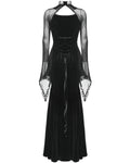 Punk Rave Womens Regency Gothic Velvet & Mesh Beaded Evening Dress