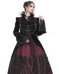 Eva Lady Dark Devore Baroque Gothic Velvet Chained Jacket