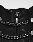 Punk Rave Womens Apocalyptic Gothic Triple Cuff Waist Cincher Corset Belt