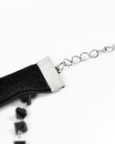Dark In Love Womens Gothic Crucific Beaded Choker Necklace - Black & Red