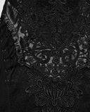 Punk Rave Womens Long Elegant Gothic Lace Inset Applique Maxi Dress
