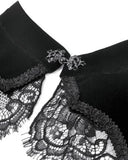 Dark In Love Womens Gothic Velvet & Lace Flare Sleeve Bolero Shrug Top