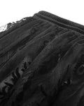 Dark In Love Womens Baroque Gothic Flocked Damask Mesh Maxi Skirt