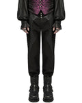 Punk Rave Mens Gothic Aristocrat Jacquard Contrast Dress Pants