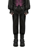 Punk Rave Mens Gothic Aristocrat Jacquard Contrast Dress Pants