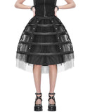 Devil Fashion Gothic Lolita Caged Mesh 2 Piece Crinoline Skirt