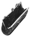 Dark In Love Womens Vintage Gothic Beaded Evening Bag