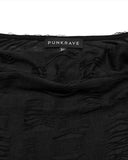 Punk Rave Daily Life Apocalyptic Gothic Broken Knit Ruching Dress