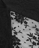 Devil Fashion Womens Elegant Gothic Flutter Sleeve Maxi Dress