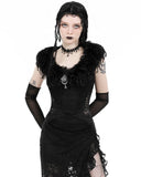 Dark In Love Dark Gothic Queen Faux Monster Fur Shawl