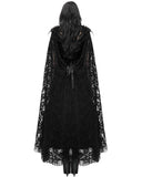 Eva Lady Long Gothic Velvet Maxi Dress With Lace Cape