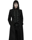Punk Rave Womens Long Gothic Aristocrat Woolen Winter Military Coat