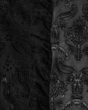 Punk Rave Plus Size Womens Gothic Embossed Damask & Lace Maxi Skirt