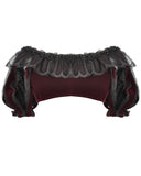 Dark In Love Womens Gothic Velvet & Lace Short Sleeve Bolero Shrug - Red & Black