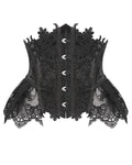 Devil Fashion Womens Gothic Lace Embellished Waist Cincher Corset