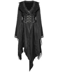 Punk Rave Womens Dark Gothic Lolita Lace Inset Kinono Dress Jacket