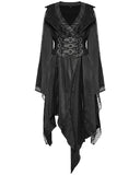 Punk Rave Womens Dark Gothic Lolita Lace Inset Kinono Dress Jacket