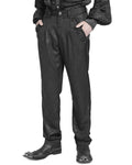 Devil Fashion Mens Victorian Gothic Jacquard Formal Dress Pants