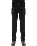 Devil Fashion Mens Gothic Vampire Chained Crucifix Chenille Dress Pants