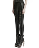 Punk Rave Womens Gothic Lace Applique Cutout Leggings