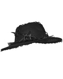 Punk Rave Womens Gothic Dragon Spine Chained Wide Brim Hat