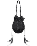 Eva Lady Gothic Velvet & Lace Mini Handbag Purse