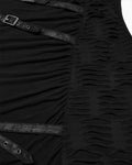 Punk Rave Mens Apocalyptic Gothic Spliced & Shredded Hooded Tank Top Vest